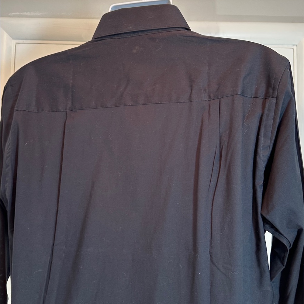 Calvin Klein Long Sleeve Black Cotton Shirt 15.5 34/35 NWT - Picture 5 of 14
